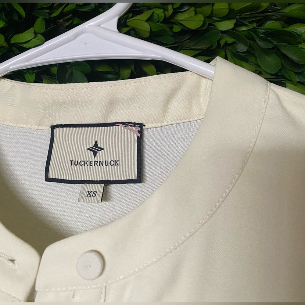 Tuckernuck Ivory Silk Royal Shirt Dress